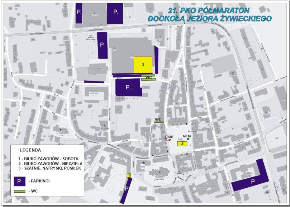 Gdzie parking, gdzie szatnie, gdzie biuro zawodów? Pomoże nam mapka lokalizacyjna!