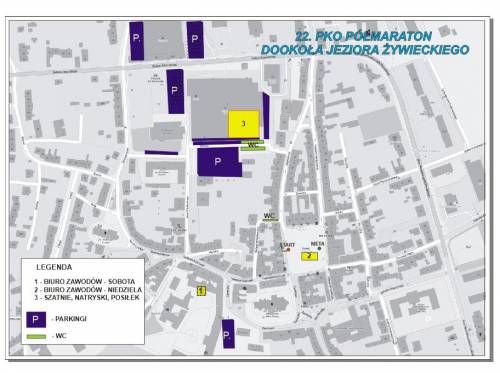 Gdzie parking, gdzie szatnie, gdzie biuro zawodów? Pomoże nam mapka lokalizacyjna!