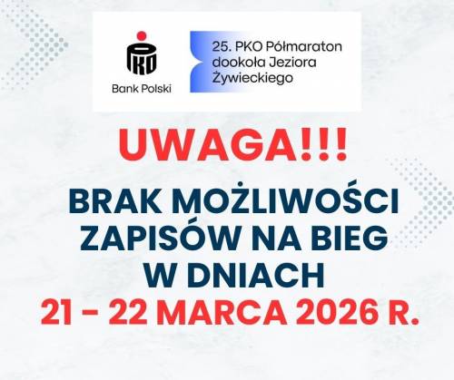 BRAK MOŻLIWOŚCI ZAPISÓW W BIURZE ZAWODÓW