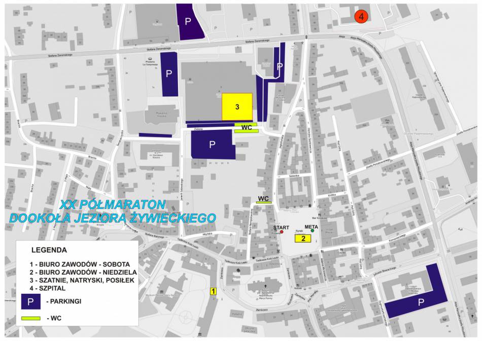 Gdzie parking, gdzie szatnie, gdzie biuro zawodów? Pomoże nam mapka lokalizacyjna!